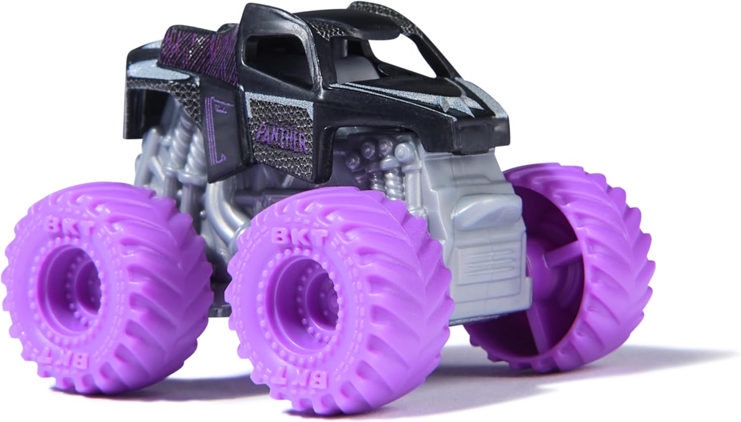 Monster Jam - Pack 3 Coches Monster Truck Marvel Oficial Escala 1:87 Metálicos: Black Panther, Capitán América y Iron Man - 6070229 - Coches para Niños - Juegos Infantiles - Juguetes Niños 3 años +