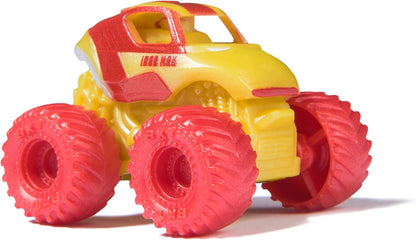 Monster Jam - Pack 3 Coches Monster Truck Marvel Oficial Escala 1:87 Metálicos: Black Panther, Capitán América y Iron Man - 6070229 - Coches para Niños - Juegos Infantiles - Juguetes Niños 3 años +