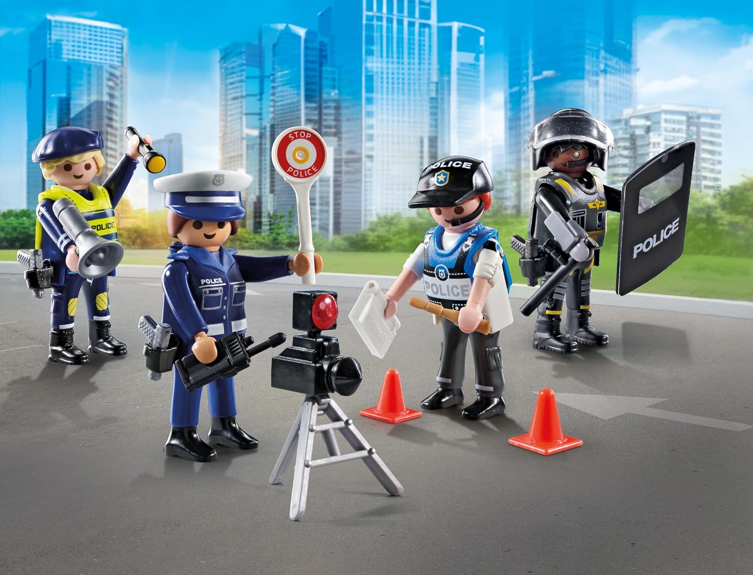 PLAYMOBIL | Action Heroes | Politie figuren set | Speelfiguren | Politiefiguur | Speelgoed voor kinderen vanaf 4 jaar | 71730