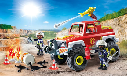 PLAYMOBIL | Action Heroes | Brandweertruck | Brandweerauto | Speelgoedauto | Speelgoed voor kinderen vanaf 4 jaar | 71824