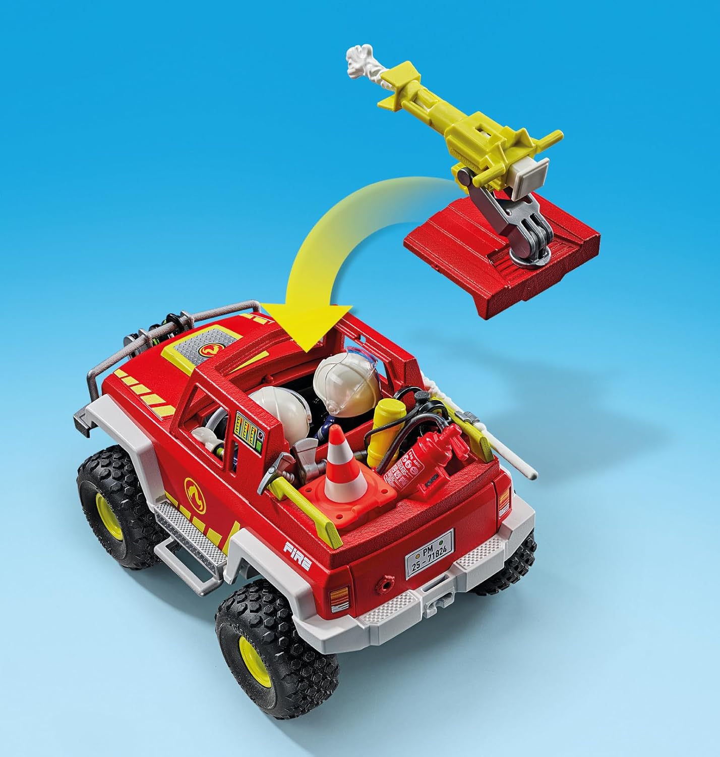 PLAYMOBIL | Action Heroes | Brandweertruck | Brandweerauto | Speelgoedauto | Speelgoed voor kinderen vanaf 4 jaar | 71824
