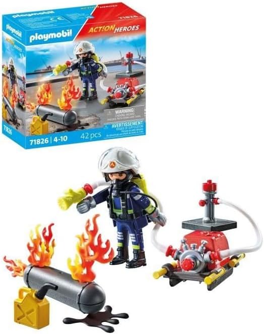 Firefighter With Water Pump