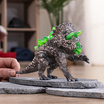 schleich 70828 Steintriceratops, ab 7 Jahren, ELDRADOR CREATURES - Spielfigur, 18 x 18 x 10 cm