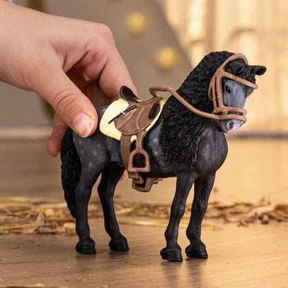 schleich 42708 Pura Raza Espanola Stute mit Sattel und Zaumzeug, ab 5 Jahren, HORSE CLUB - Spielset, 3 Teile