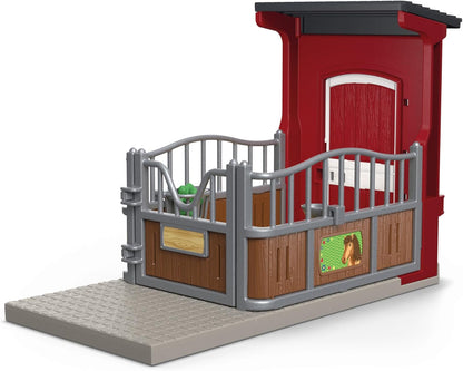 schleich 42724 Ponybox mit Mustang Stute, ab 3 Jahren, FARM WORLD - Spielset, 19 Teile