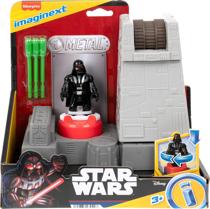 Fisher-Price Imaginext STAR WARS Toys Death Star Turret Cannon with Darth Vader Metal Character Key for Kids Ages 3+ Years, JCY30