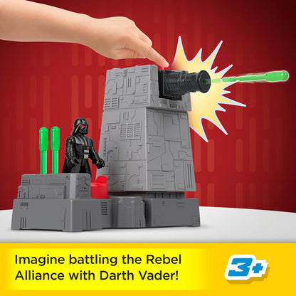 Fisher-Price Imaginext STAR WARS Toys Death Star Turret Cannon with Darth Vader Metal Character Key for Kids Ages 3+ Years, JCY30