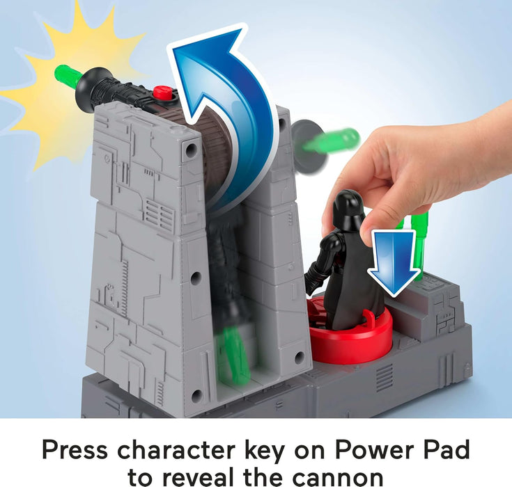Fisher-Price Imaginext STAR WARS Toys Death Star Turret Cannon with Darth Vader Metal Character Key for Kids Ages 3+ Years, JCY30