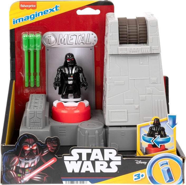 Fisher-Price Imaginext STAR WARS Toys Death Star Turret Cannon with Darth Vader Metal Character Key for Kids Ages 3+ Years, JCY30