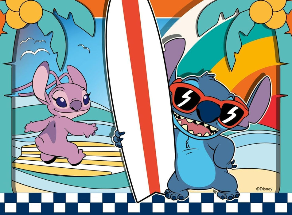 Ravensburger - 2D-puzzel voor kinderen, 4-in-box-12/16/20/24 stukjes, Disney Stitch, 12004106