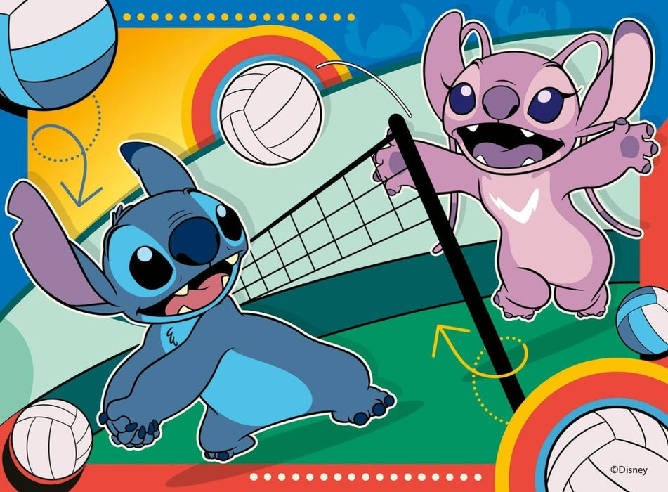 Ravensburger - 2D-puzzel voor kinderen, 4-in-box-12/16/20/24 stukjes, Disney Stitch, 12004106