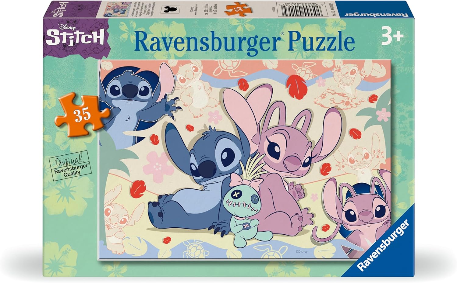 Ravensburger - Puzzle: Disney Stich, Puzzles Niños 3 Años o Más, Rompecabezas, Puzzle de 35 Piezas, Regalos Niños 3 Años, 26x18cm