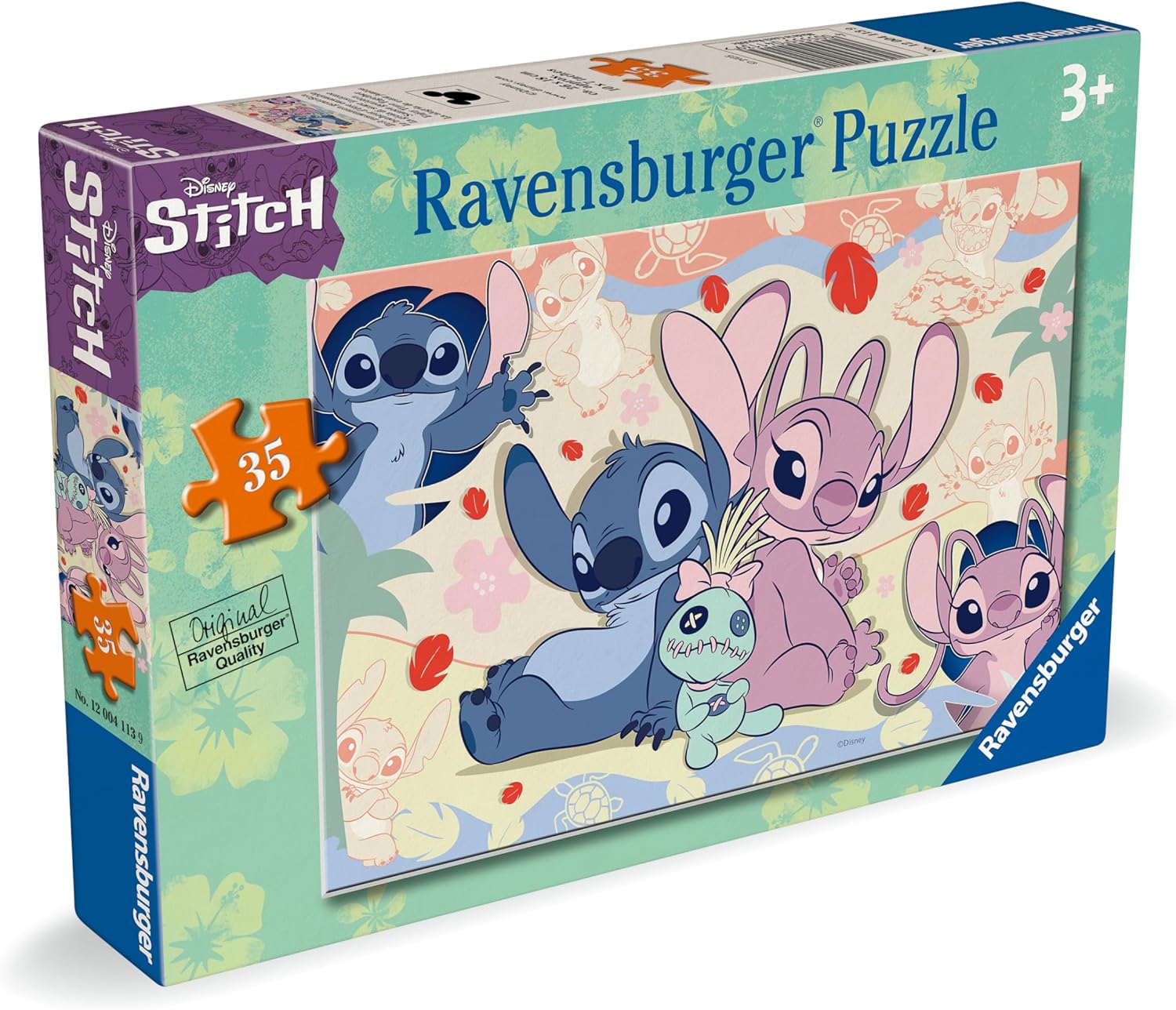 Ravensburger - Puzzle: Disney Stich, Puzzles Niños 3 Años o Más, Rompecabezas, Puzzle de 35 Piezas, Regalos Niños 3 Años, 26x18cm