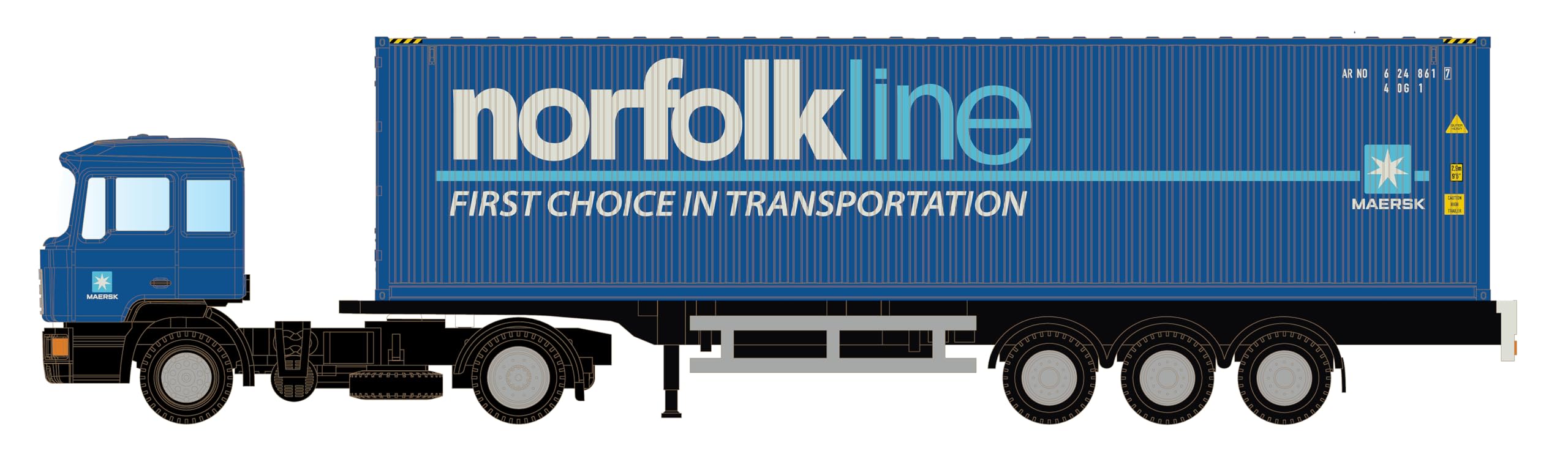 MAN F90 Tractor & Aanhangwagen Norfolk Line