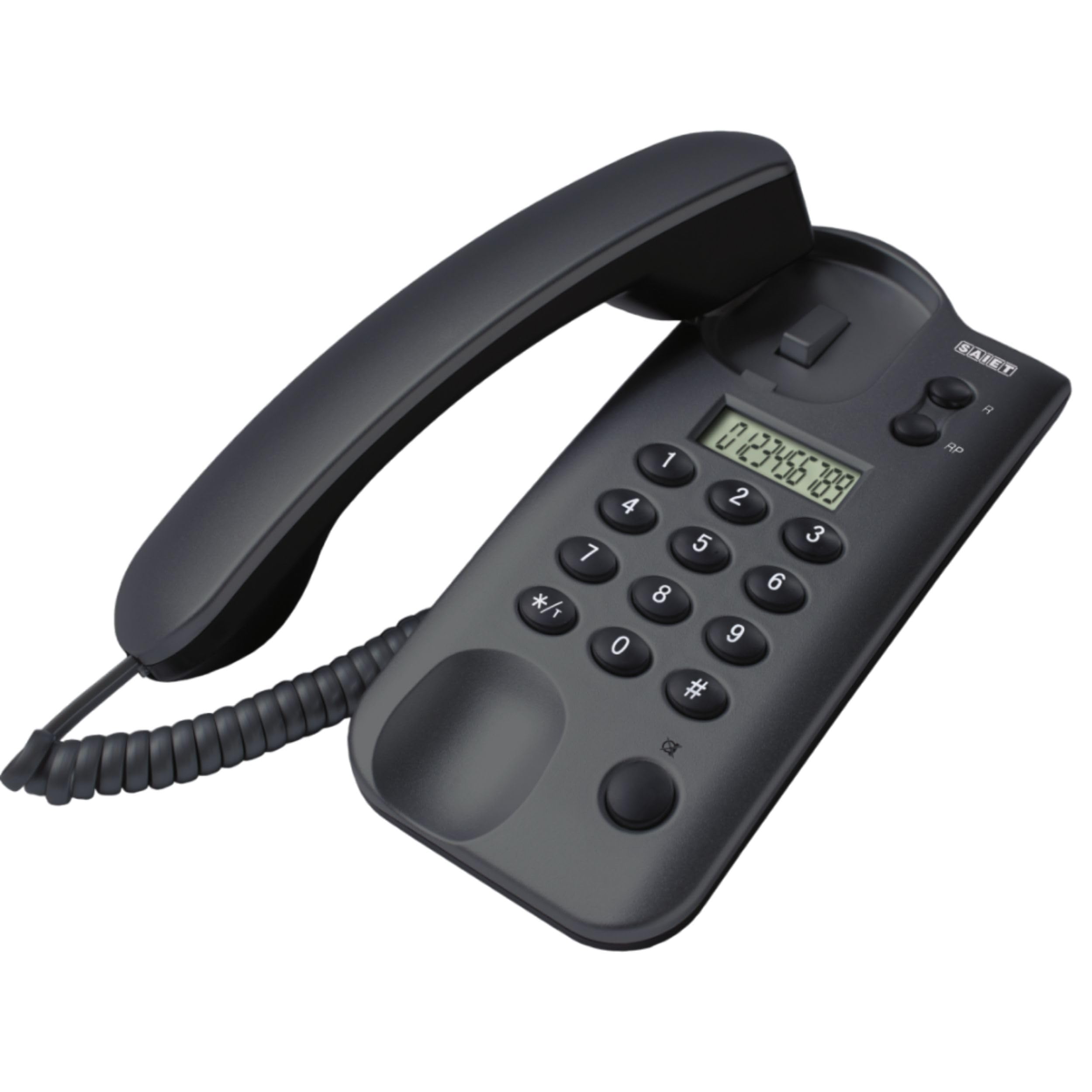 SAIET Telefono Fisso, Display, Grigio