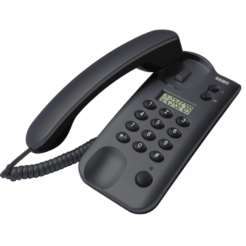 SAIET Telefono Fisso, Display, Grigio