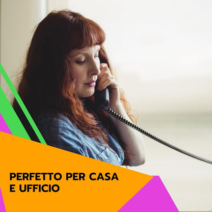 SAIET Telefono Fisso, Display, Grigio