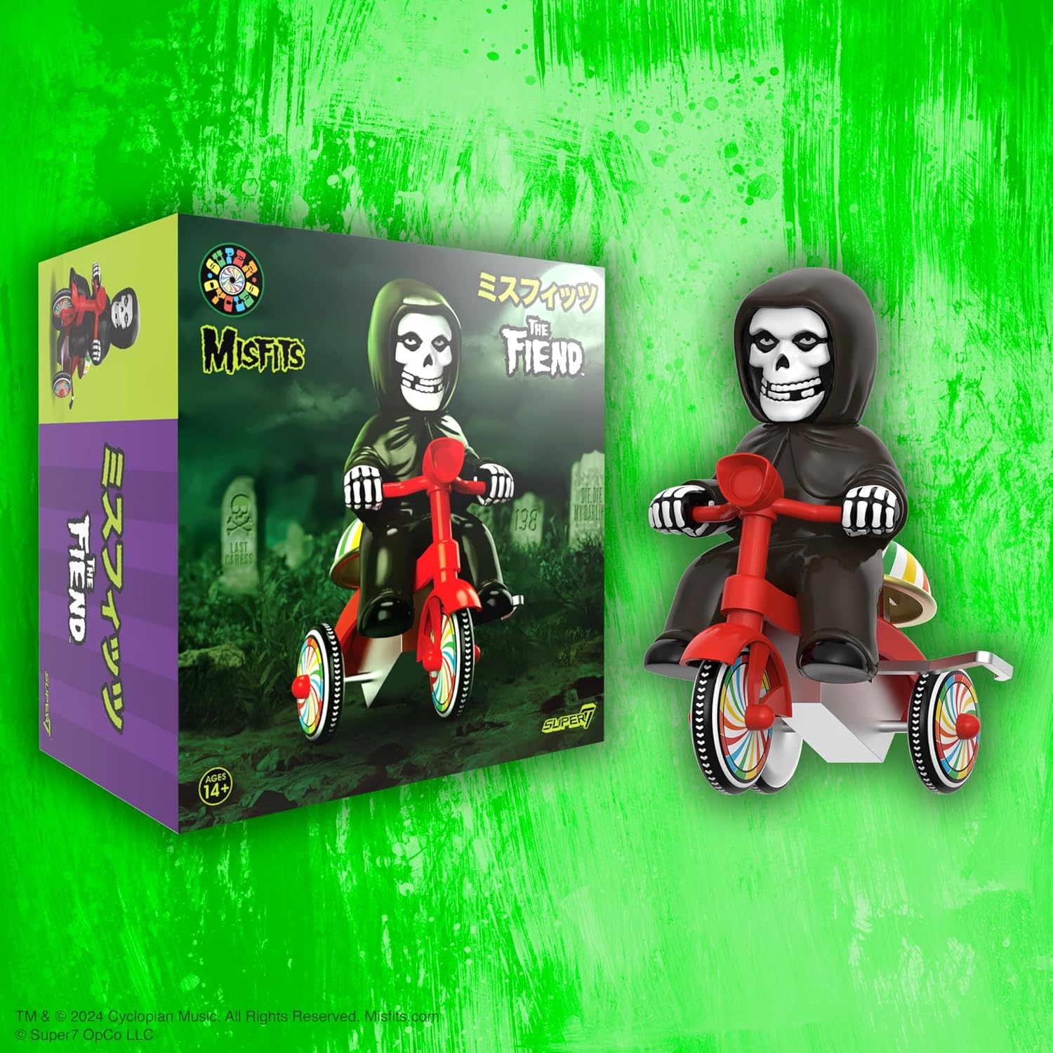 Super7 Misfits Super Cycles - Fiend (Black w/Red Trike) Action Figure