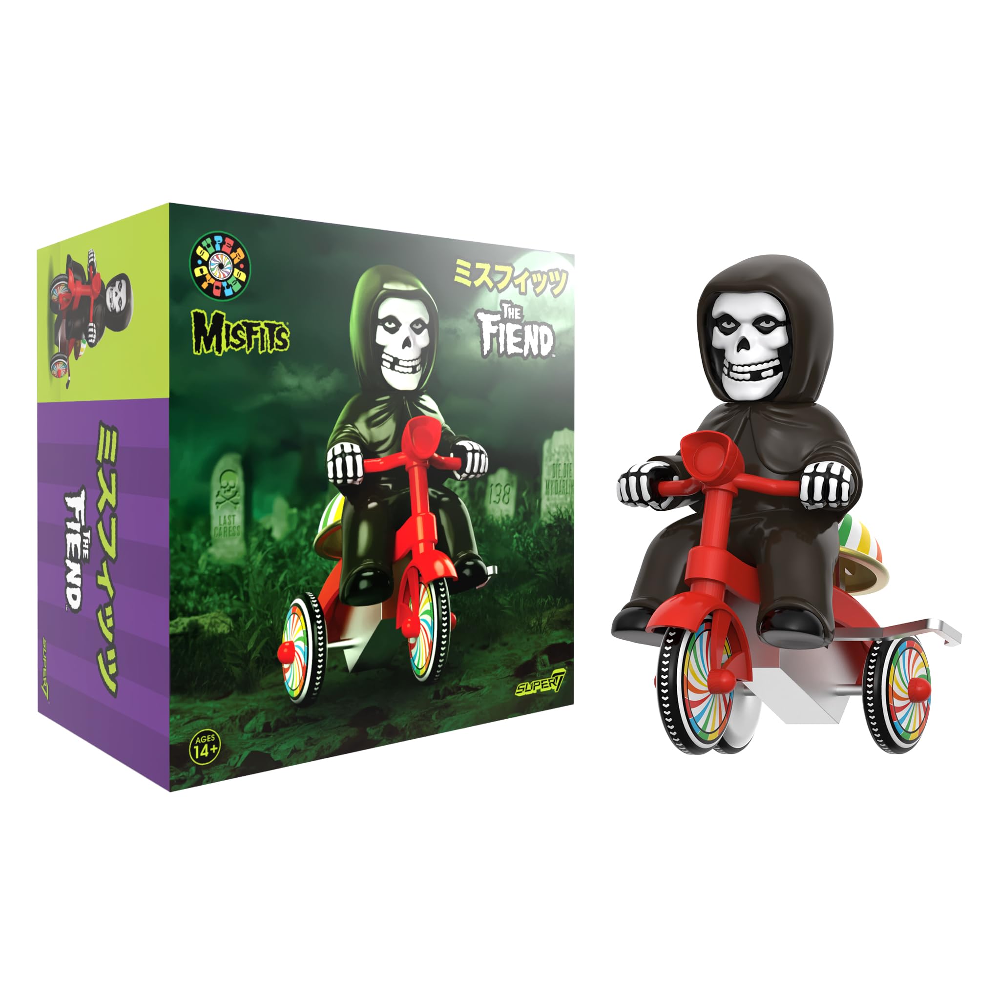 Super7 Misfits Super Cycles - Fiend (Black w/Red Trike) Action Figure
