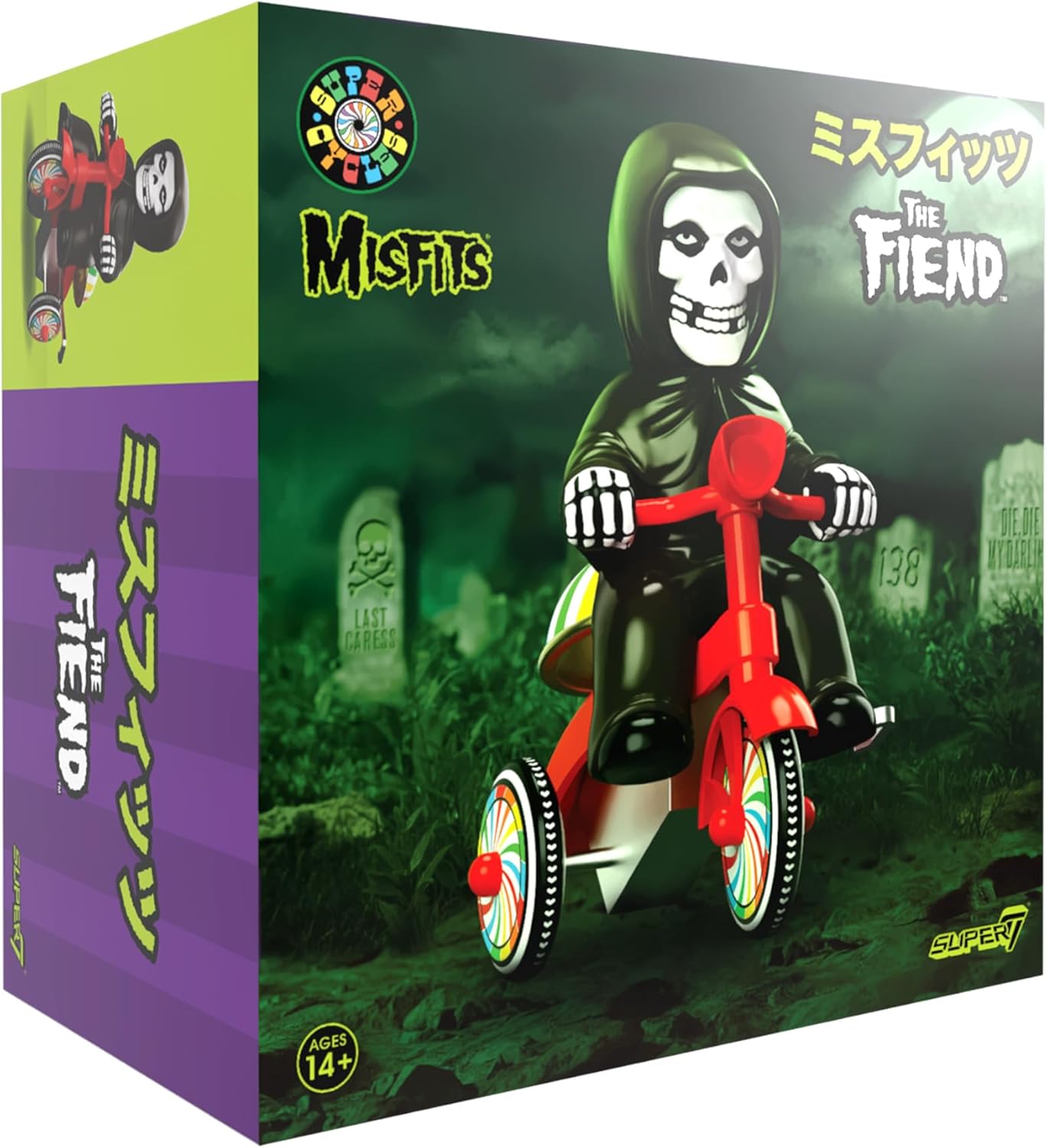 Super7 Misfits Super Cycles - Fiend (Black w/Red Trike) Action Figure