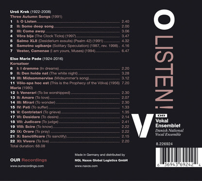 O Listen!: To the Music of Uros Krek & Else Marie Pade