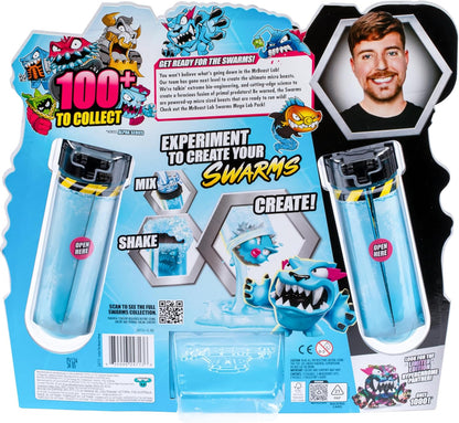 MrBeast Lab Swarms Mega Lab 12 Pk Vipermite - Experiment by Adding Water, Shaking The Test Tube & Revealing 12pk of 1" MrBeast Collectible Characters, 100+ to Collect, includes Special Edition Panther