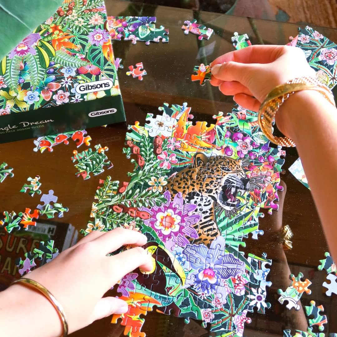 Jungle Dream | 1000 Piece Jigsaw Puzzle | Colourful Pattern Puzzle | Sustainable Jigsaw Puzzle for Adults | Premium 100% Recycled Board | Great Gift for Adults | Gibsons Games