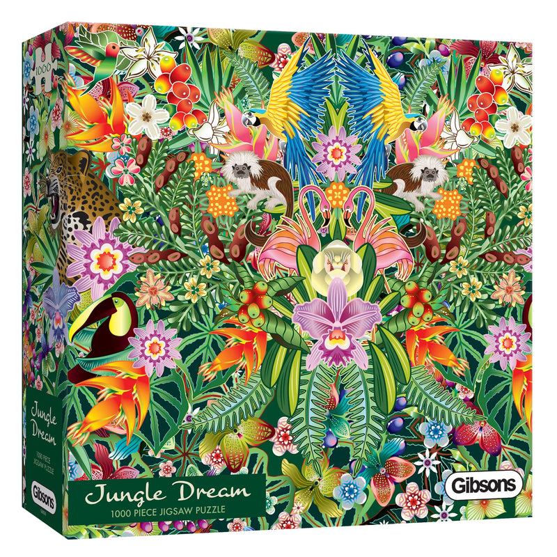 Jungle Dream | 1000 Piece Jigsaw Puzzle | Colourful Pattern Puzzle | Sustainable Jigsaw Puzzle for Adults | Premium 100% Recycled Board | Great Gift for Adults | Gibsons Games