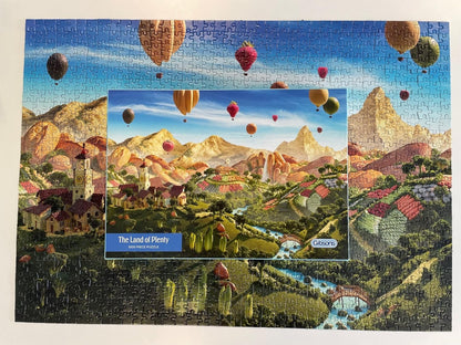 The Land of Plenty 1000 Piece Jigsaw Puzzle | Food Jigsaw | Sustainable Puzzle for Adults | Foodscape | Premium 100% Recycled Board | Great Gift for Adults | Gibsons Games