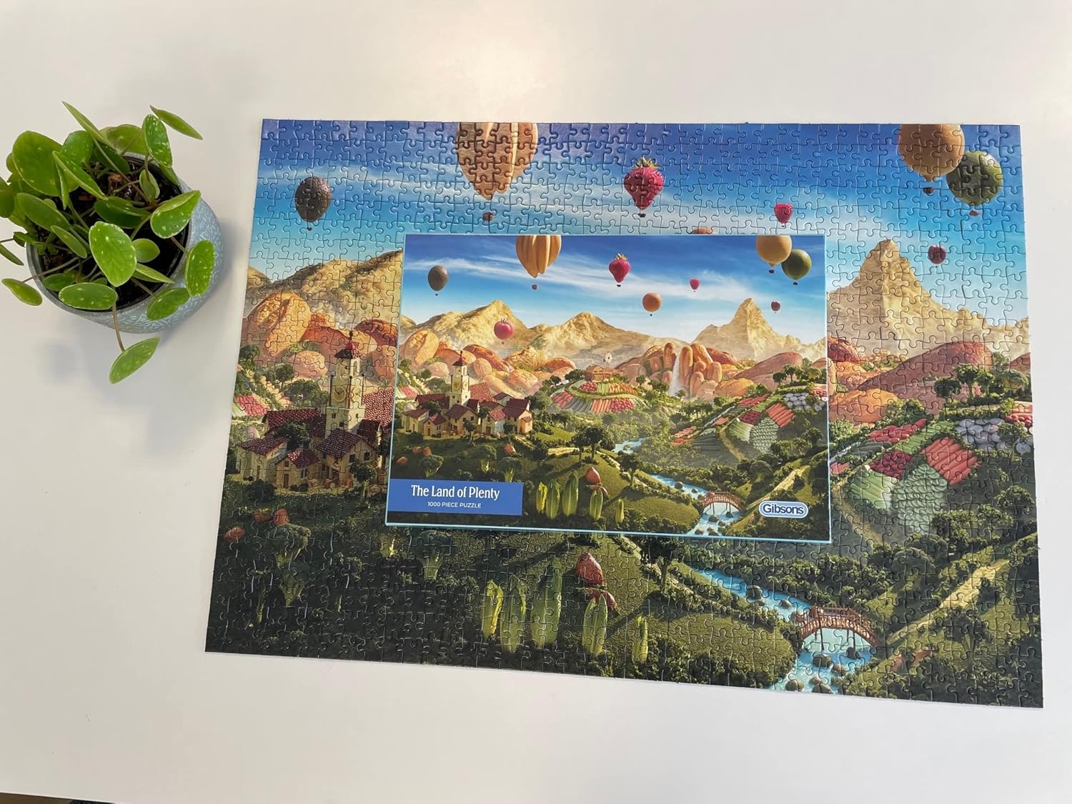 The Land of Plenty 1000 Piece Jigsaw Puzzle | Food Jigsaw | Sustainable Puzzle for Adults | Foodscape | Premium 100% Recycled Board | Great Gift for Adults | Gibsons Games