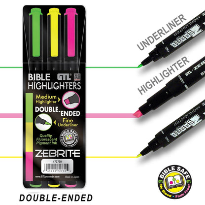 Zebrite High Lighters Set of 3