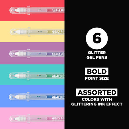 Sakura 37379 - Paquete de 5 bolígrafos de tinta de gel Gelly Roll de punta fina, Stardust 6-pc Galaxy, Unidad