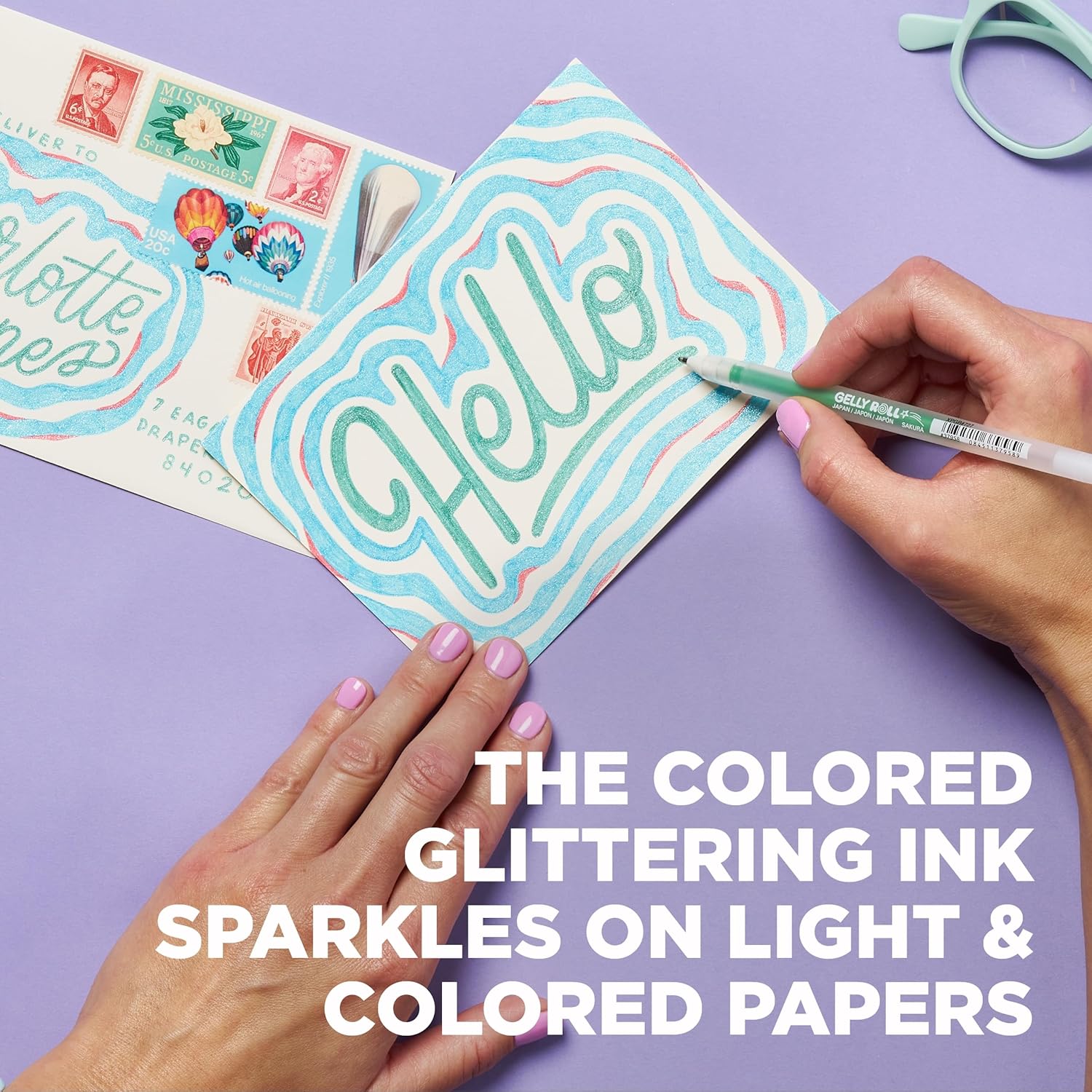 Sakura 37379 - Paquete de 5 bolígrafos de tinta de gel Gelly Roll de punta fina, Stardust 6-pc Galaxy, Unidad