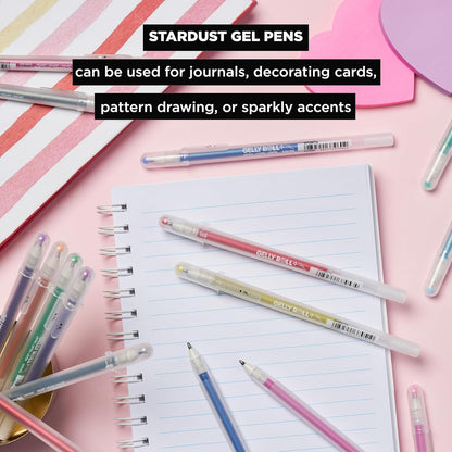 Sakura 37379 - Paquete de 5 bolígrafos de tinta de gel Gelly Roll de punta fina, Stardust 6-pc Galaxy, Unidad