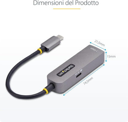 StarTech.com Adaptador de Red USB Tipo C a Ethernet - Adaptador de Red Externo USB-C a RJ45 1Gb - USB 3.1 - PD 100W - Win Mac