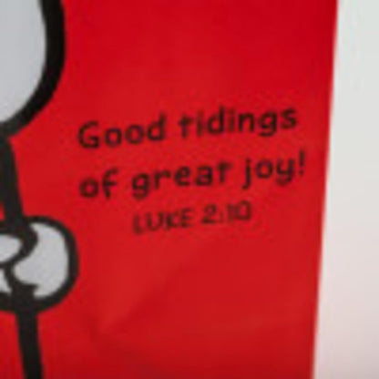 Peanuts Medium Specialty Sac cadeau de Noël – – Good Tidings d'une grande Joie