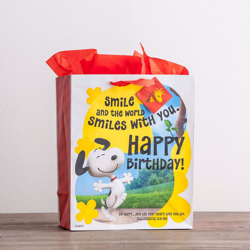 Bolsa de regalo-Especialidad-Cacahuetes Cumpleaños-Ecc. 11:9 NIV-Large (Feb