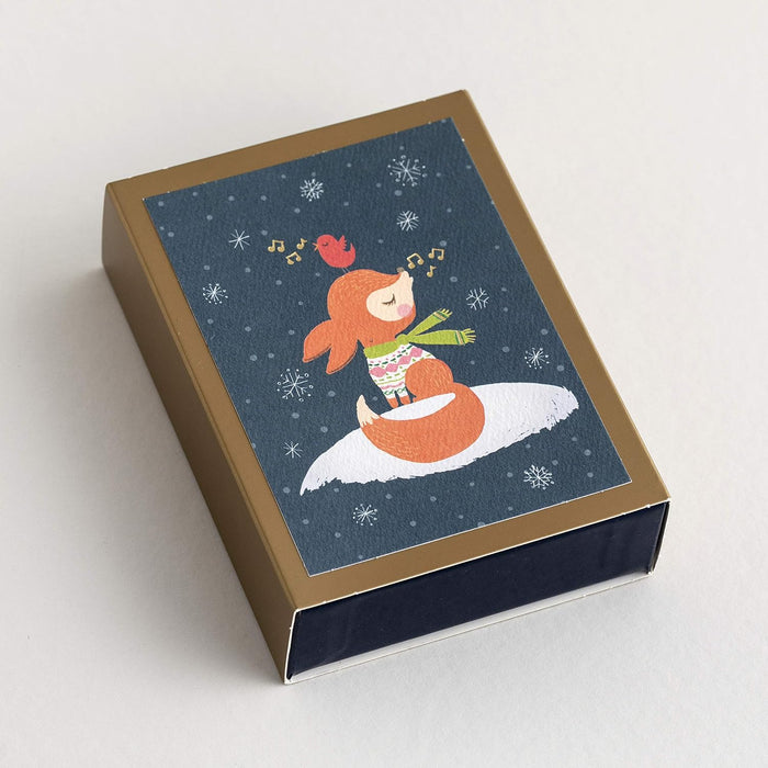 Dayspring Studio 71 - Christmas Fox - 18 Christmas Matchbox Cards (J0444