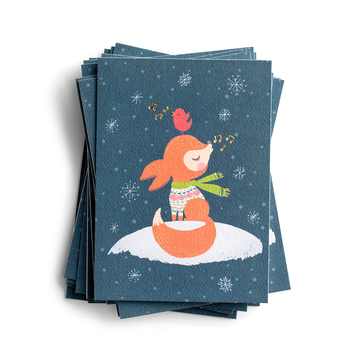 Dayspring Studio 71 - Christmas Fox - 18 Christmas Matchbox Cards (J0444
