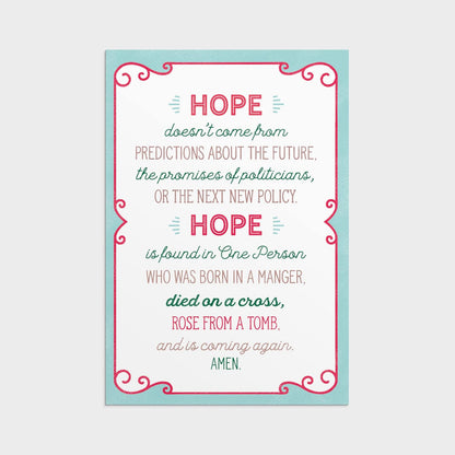 DaySpring - Hope Good Steward Christmas Cards - 18 Christmas Boxed Cards with White Envelopes, CSB (J6344