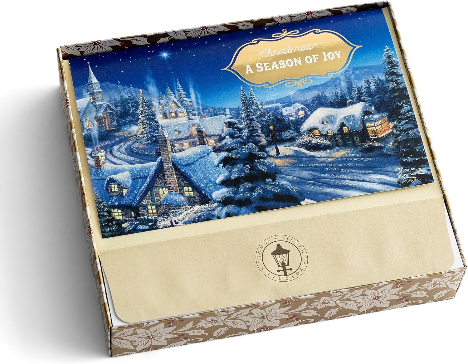 DaySpring - Thomas Kinkade - Una temporada de alegría - 18 tarjetas de Navidad en caja (J6351