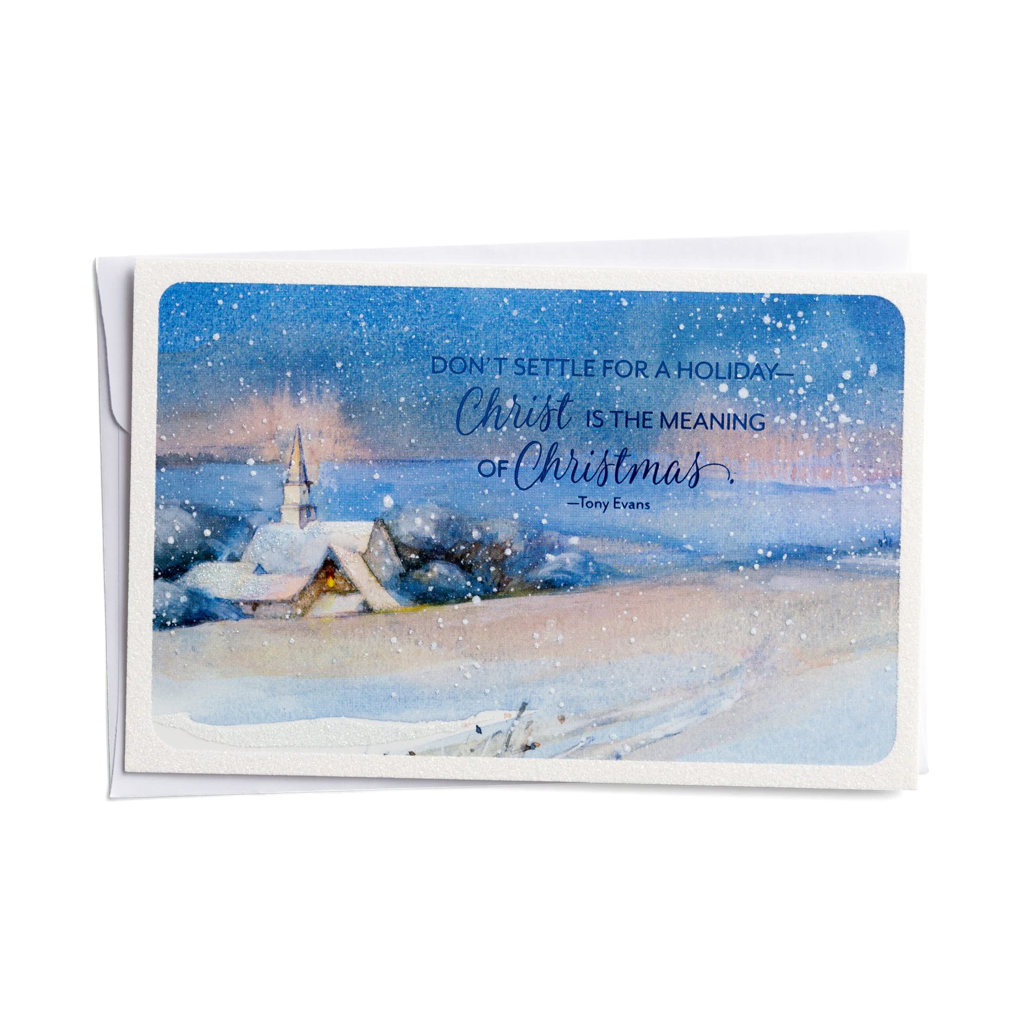 DaySpring - Tony Evans - Cristo es el significado - Tarjetas inspiradoras de Navidad - 18 tarjetas y sobres en caja, CSB (J6352