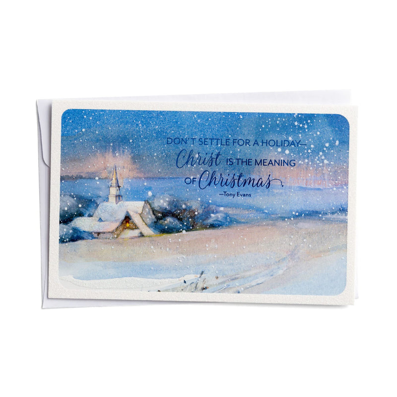 DaySpring - Tony Evans - Cristo es el significado - Tarjetas inspiradoras de Navidad - 18 tarjetas y sobres en caja, CSB (J6352