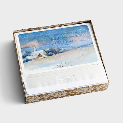 DaySpring - Tony Evans - Cristo es el significado - Tarjetas inspiradoras de Navidad - 18 tarjetas y sobres en caja, CSB (J6352