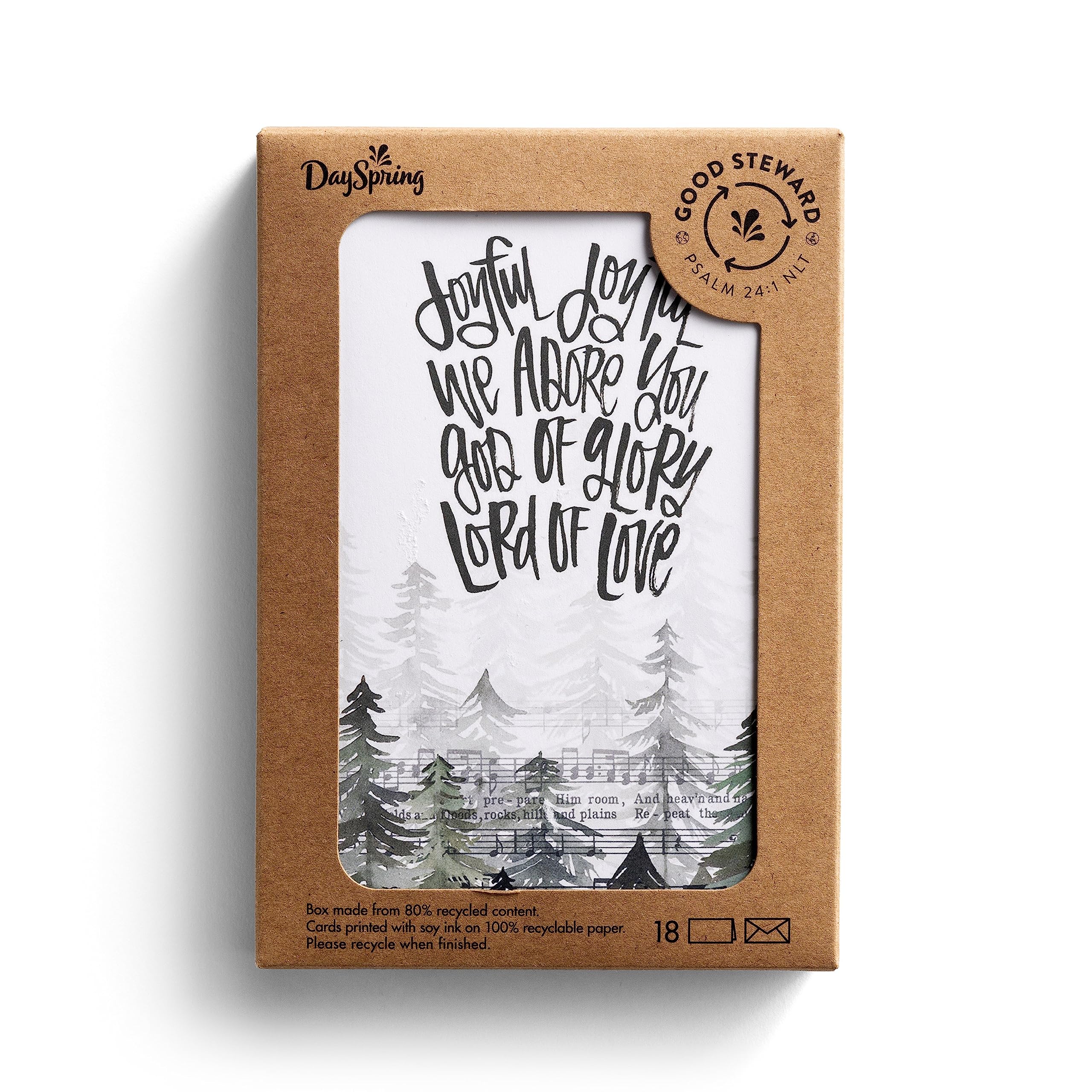 DaySpring KatyGirl - Joyful - 18 tarjetas y sobres de Navidad Good Steward, NLT