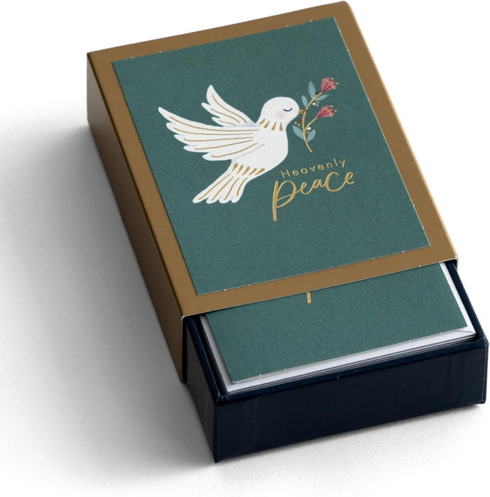 DaySpring Studio 71 - Hevenly Peace Christmas Cards - 18 Matchbox Dove Christmas Cards with Envelopes
