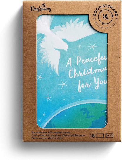 DaySpring - A Peaceful Christmas for You - 18 Christmas Boxed Cards and Envelopes, KJV (U0997