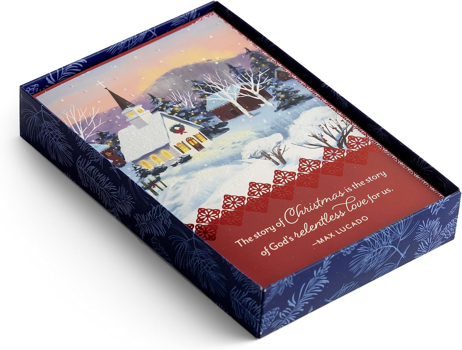 DaySpring - Max Lucado - The Story of Christmas - Christmas Village - 18 Christmas Boxed Cards and Envelopes, NCV (U1007