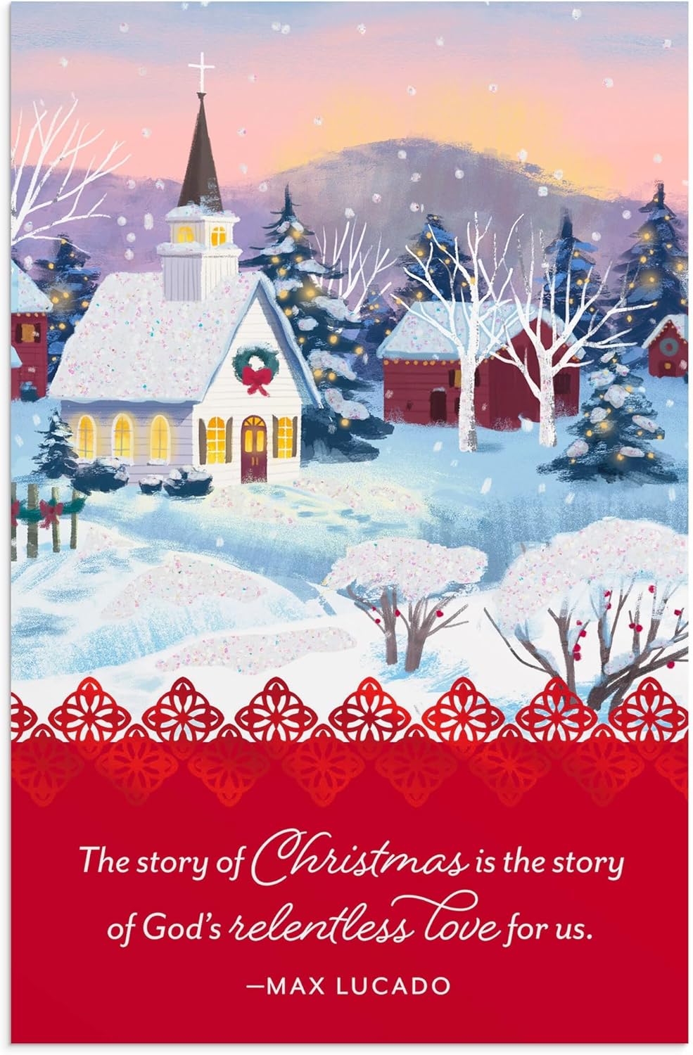 DaySpring - Max Lucado - The Story of Christmas - Christmas Village - 18 Christmas Boxed Cards and Envelopes, NCV (U1007