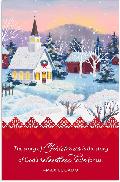 DaySpring - Max Lucado - The Story of Christmas - Christmas Village - 18 Christmas Boxed Cards and Envelopes, NCV (U1007